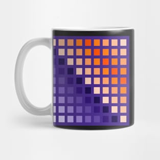 Hard Edge Geometric Purple Orange Artwork Pattern Mug